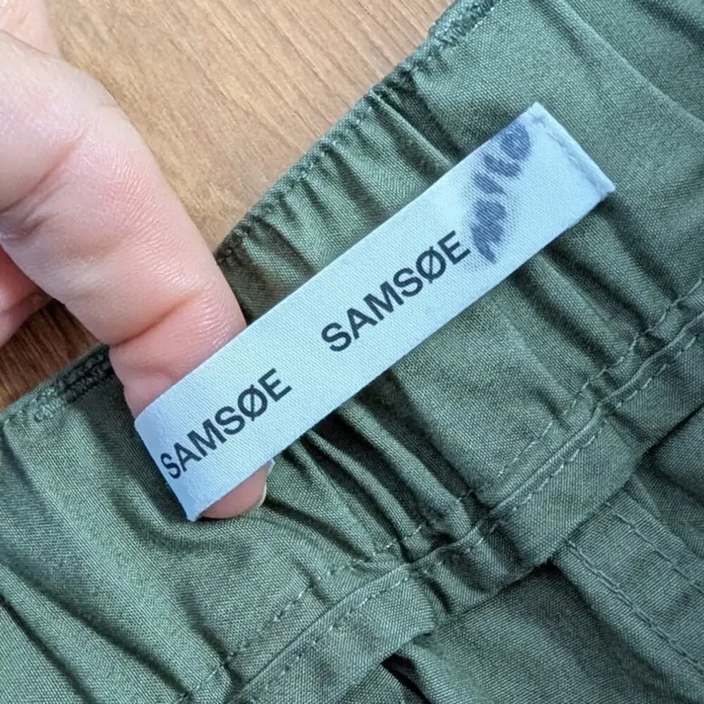 Samsoe Samsøe Planet Cargo Pants Unisex M Green Cotton Relaxed